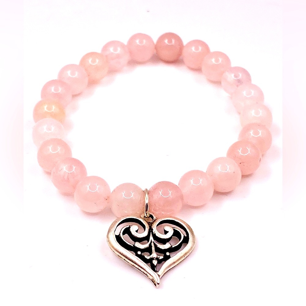 Celtic heart Rose Quartz Bracelet - very pretty!! NWT